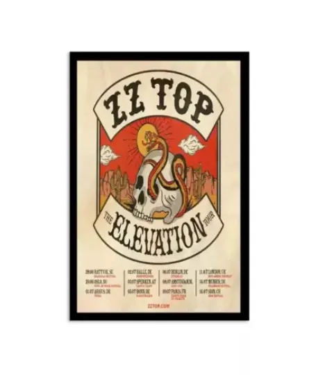 Discover Poster ZZ Top The Elevation Tour 2024 Gift Fans Music Decor Home Home Decor