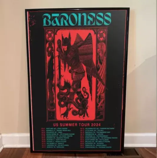Discover Baroness US Summer Tour 2024 Poster, Home Decor