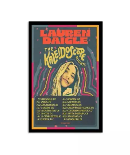 Discover Lauren Daigle The Kaleidoscope 2024 Tour Poster