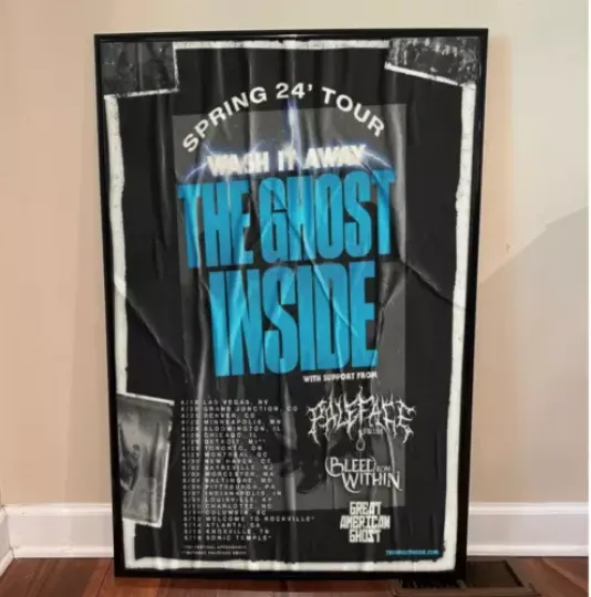 Discover The Ghost Inside Tour 2024 Poster, Home Decor