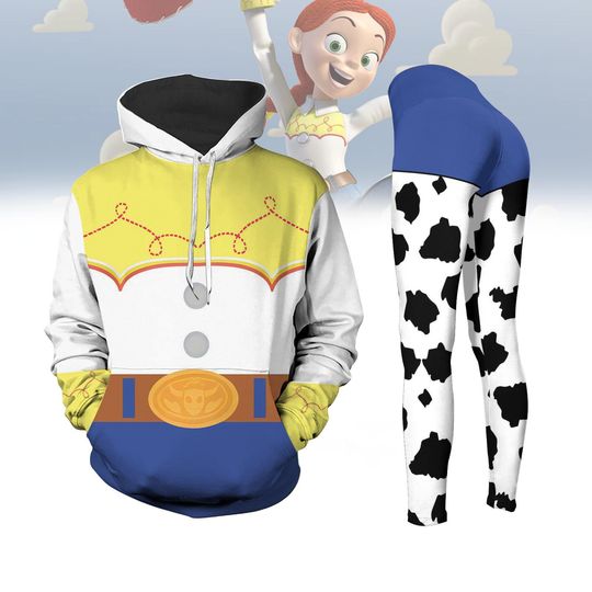 Toy Story Jessie Costume Cosplay Hoodie Legging, Buzz And Jessie Tee, Bullseye Shirt, Toy Story Birthday Girl Gift, Disney Women Pants