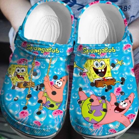 Discover Spongebob Squarepants And Patrick Star Bubbles Clogs Shoes, Clogs Shoes For Men Women and Kid, Funny Clogs Crocs