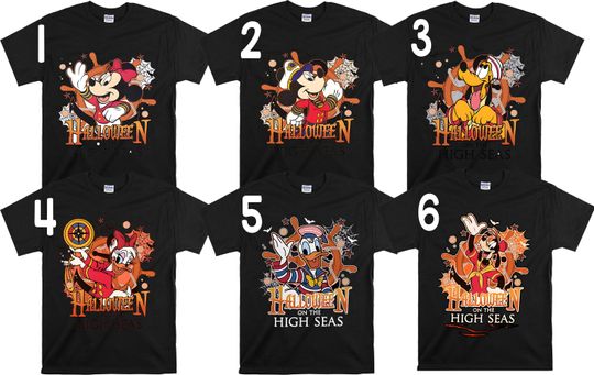 Discover Mickey And Friends Halloween Costume On The High Seas Shirt