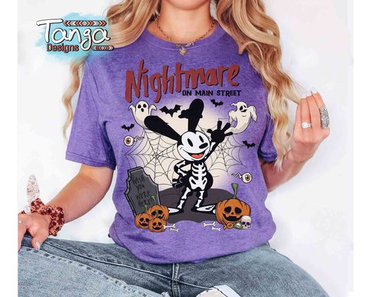 Discover Disney Oswald The Lucky Rabbit Skeleton Costume Halloween Shirt