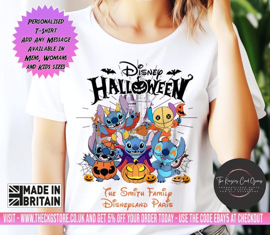 Discover Personalised Stitch Mickeys Not So Scary Halloween Shirt Disneyland Halloween T-Shirt