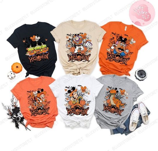 Discover Disney Toy Story Halloween Shirt, Pixar Day Shirt, Disney Woody Jessie Buzz Lightyear
