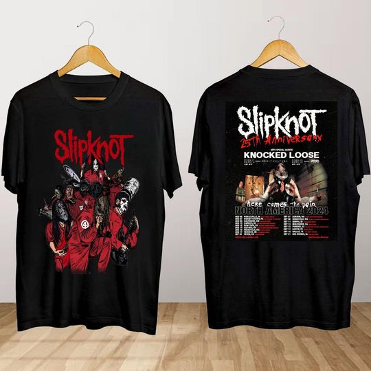 Discover SP KNOT Here Comes the Pain 2024 T-Shirt, SP KNOT T-Shirt, Here Comes the Pain 2024 Tour Shirt, SP KNOT Band 25th Anniversary 2024 Shirt