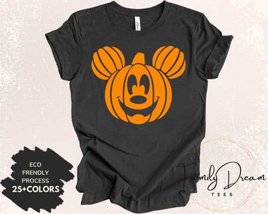 Discover Halloween Pumpkin Mouse Head , Trick Or Treat, Spooky Vibes, Mickey Pumpkins Head Shirt