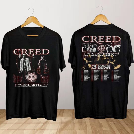 Discover Creed 2024 Tour Summer of 99 Tour T-Shirt, Creed Band T-Shirt, Summer of 99 Tour 2024 Shirt, Creed Band Fan Gift, Creed Merch