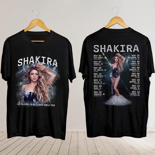 Discover Shakira Las Mujeres Ya No Lloran Tour 2024 Shirt, Shakira Merch, Las Mujeres Ya No Lloran Tour Shirt, Shakira 2024 Tour Tee, Shakira Shirt