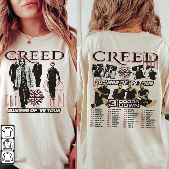 Discover Creed Summer Of 99 Tour Shirt, Creed World Tour 2024 Concert Unisex Shirt, Hoodie, Sweatshirt