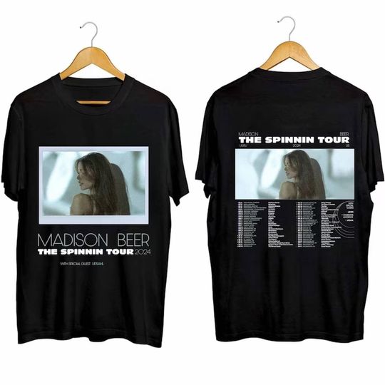 Discover Madison Beer The Spinning Tour 2024 Shirt, Madison Beer Fan Shirt, Madison Beer 2024 Concert Shirt, The Spinning 2024 Concert Shirt