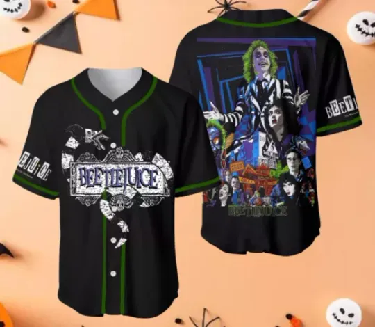 Beetlejuice Baseball Jersey, Halloween Beetlejuice Jersey Shirt, Beetlejuice