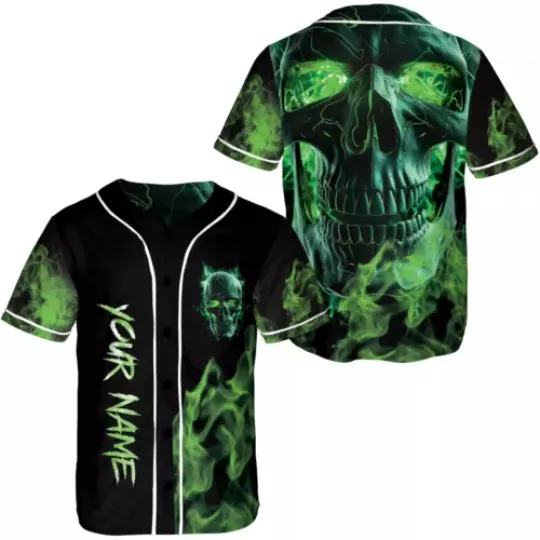Discover Personalized Skull Baseball Jersey, Skull Baseball Jersey Shirt