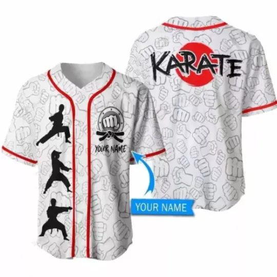 Discover Karate-Mans Personalized Baseball Jersey Shirt Gift Men Women