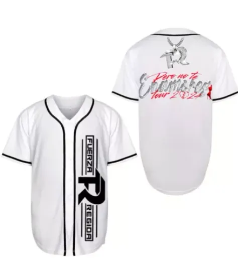 Fuerza Regida 2024 Baseball Jersey Shirt Full Size