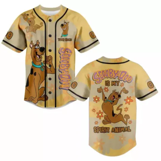 Discover Personalized Scooby Doo Is My Spirit Animal Baseball Jersey Shirt Full Sizes