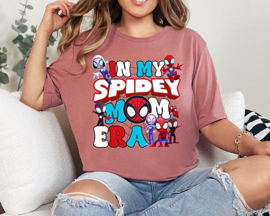 In my Spidey Mom Era Shirt, Disney Spidey Hero Mama Shirt, Spider Mommy Shirt, Funny Mother's Day Shirt, Spider Women T-Shirt