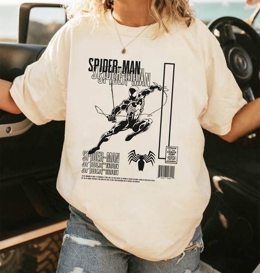 Vintage Black Suit Spidey Spiderman Shirt | Spider Man Comic Shirt | Spidey Peter Parker Shirt | Avengers Superhero Shirt