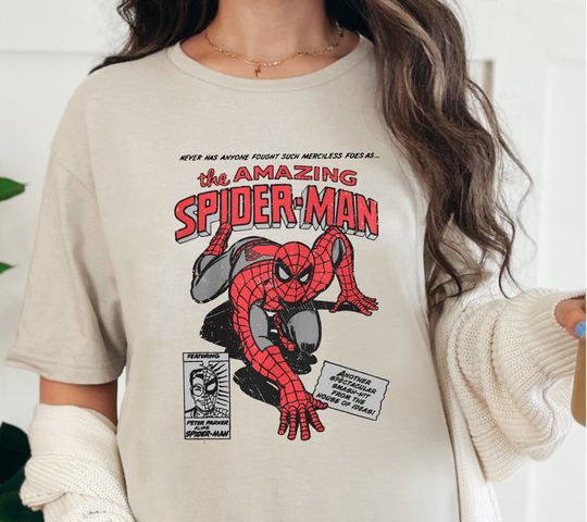 Discover The Amazing Spider Man Retro Vintage T-shirt, 90s Marvel Spiderman T-shirt, Spiderman Comic T-shirt, Avenger T-shirt, Amazing Spiderman Tee