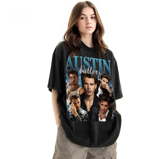Discover Limited Austin Butler Vintage Unisex Shirt, Actor Homage tee, 90s retro design graphic T-Shirt: Ideal Gift for Him and Her
