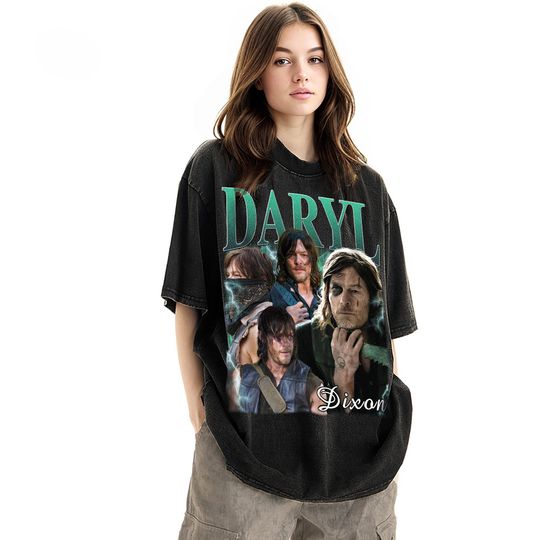 Limited Daryl Dixon Vintage Unisex Shirt, Actor Homage tee, 90s retro design graphic T-Shirt: Ideal Gift for Him and Her
