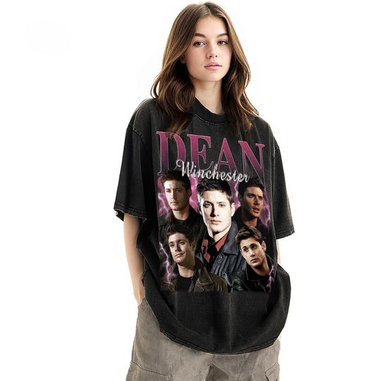Discover Limited Dean Winchester Vintage Unisex Shirt, Actor Homage tee, 90s retro design graphic T-Shirt: Ideal Gift for Him and Her