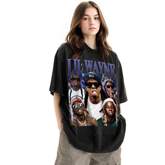 Limited Lil Wayne Vintage Unisex Shirt, Rapper Homage tee, 90s retro design graphic T-Shirt: Ideal Gift for Him and Her