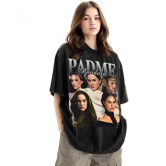Limited Padme Amidala Vintage Unisex Shirt, Actess Homage tee, 90s retro design graphic T-Shirt: Ideal Gift for Him and Her