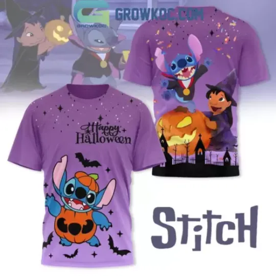 Discover Stitch And Lilo Happy Halloween T-Shirt