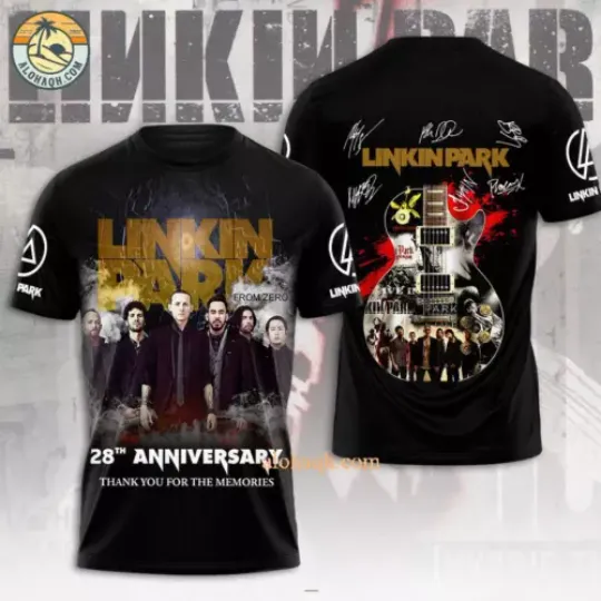 Discover Linkin Park Band 28th Anniversary Thank You 3D T-Shirt