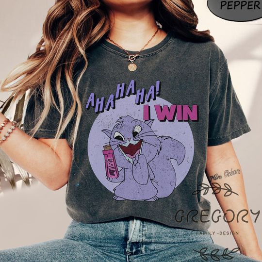 Discover Disney Emperor's New Groove Yzma Cat Ahaha I Win Comfort Colors Shirt, The Emperor's New Groove Shirt, Yzma Cat Shirt,Magic Kingdom Tee