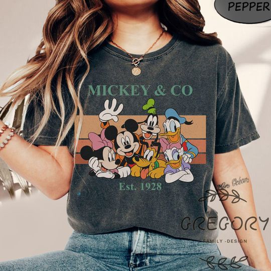 Discover Walt Disney world Comfort Colors Shirt, Family Disney Trip Shirt, Mickey And Friends Holidays Shirt, Mickey & CO est 1928 Shirt