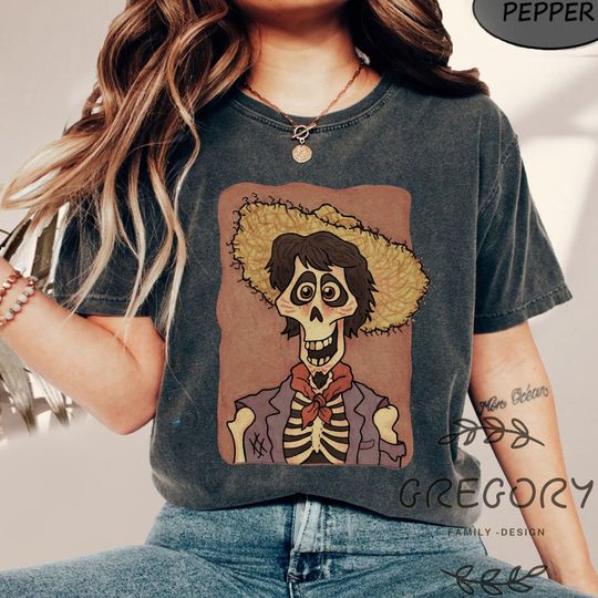 Discover Disney Coco Comfort Colors Shirt, Coco Hector Shirt, Disney shirts, Disney Family Shirts, Disney Halloween Shirt ,Coco N Hector Tee