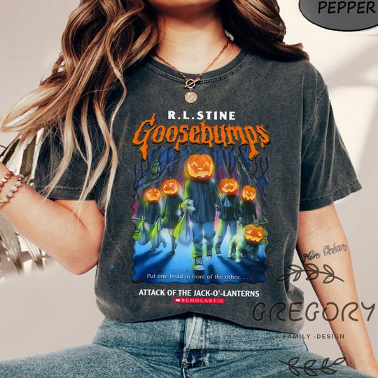 Goosebumps Attack Of The Jack-O'-Lantern Comfort Colors Shirt, One Day At Horror Land Classic R.L.S Shirt,  Goosebumps Halloween Shirt