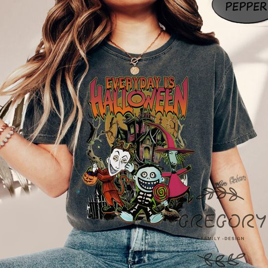 Discover Vintage Everyday is Halloween Lock Shock Barrel Comfort Colors Shirt, Mickey's Not So Scary 2024 Shirt, WDW Family group matching shirt