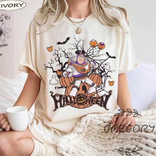 Discover Buzz Lightyear Skeleton Pumpkin Halloween Comfort Colors Shirt, Halloween Astronauts Shirt, Spooky Vibes shirt, Trick Or Treat shirt