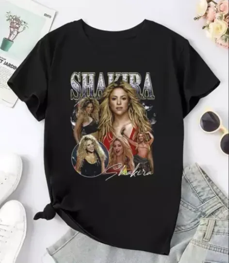 Discover 90s Vintage Shakira Bootleg T-Shirt  Shakira 2024 World Tour T-Shirt