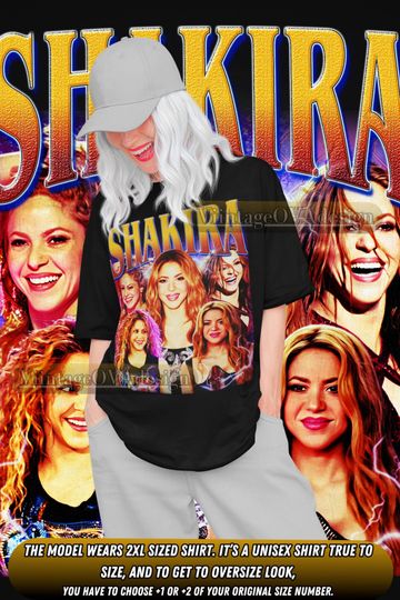 Discover Super Fresh New Arrivals Shakira Shirt, Homage Shakira 90s Tee, Shakira Concert/Tour, Top Singer In The World, Vintage Graphic, Y2K Clothing