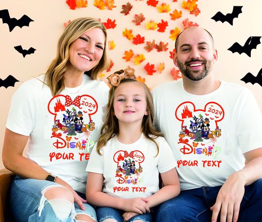 Discover Personalised Halloween Disneyland Family Shirt, Couple Matching Halloween T- Shirt