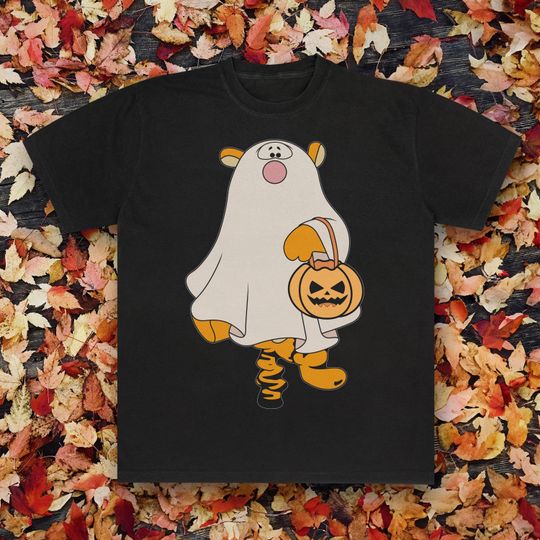 Discover Ghost Tigger T Shirt Cute Ghost Tee Winnie The Pooh Halloween T-Shirt