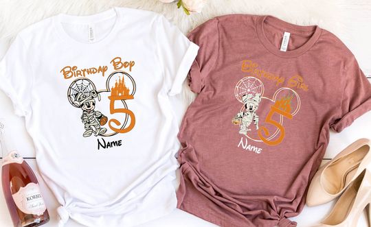 Discover Custom Disney Halloween Family Birthday Shirt, Disney Halloween Birthday
