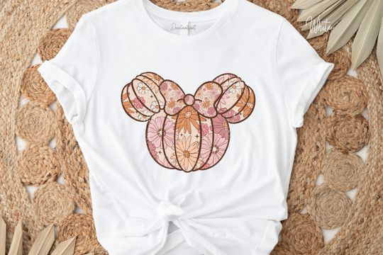 Minnie Mouse Pumpkin Shirt, Disney Halloween Women T-Shirt, Fall Vibes Shirt
