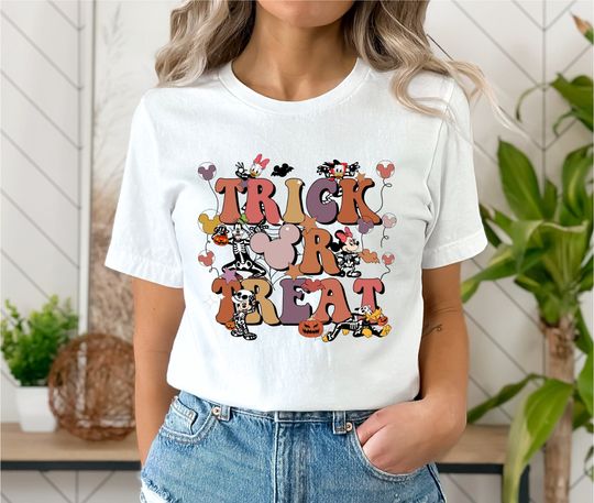 Discover Disney Trick or Treat Halloween Shirt, Mickey Minnie and Friends Shirt