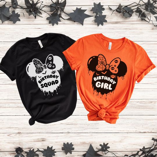 Discover Disney Halloween Birthday Girl Shirt | Halloween Birthday Squad Shirt