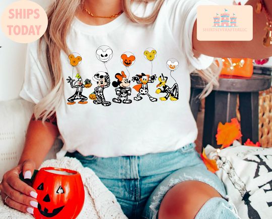 Discover Halloween Party Dancing Skeleton Shirt Skeletons Happy Halloween Tshirt