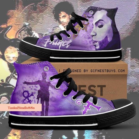 Discover Prince Purple Shoes, Pur Rain Women Shoes, Prince Purple Sneakers, Prince Pur Rain Fan, Prince Merch, Music Lover Gift
