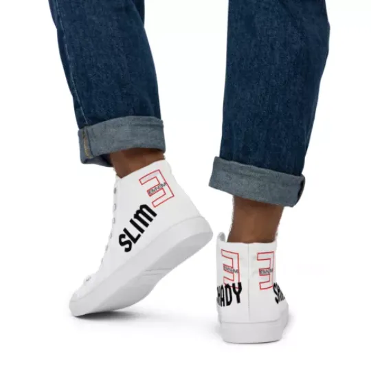 Discover Men’s high top canvas shoes - Men’s Shoes - Eminem Shoes - Slim Shady Shoes