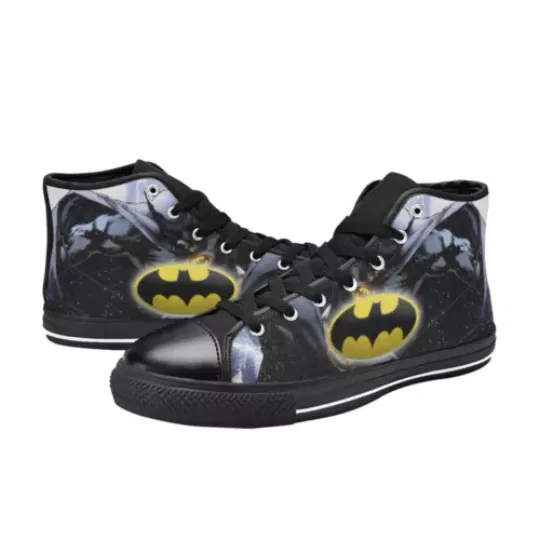 Batman Custom Men's Athletic Sneakers High Top Canvas Shoes