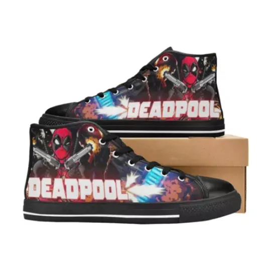 Discover Deadpool Sneakers Custom High Top Men's Canvas Athletic Shoes